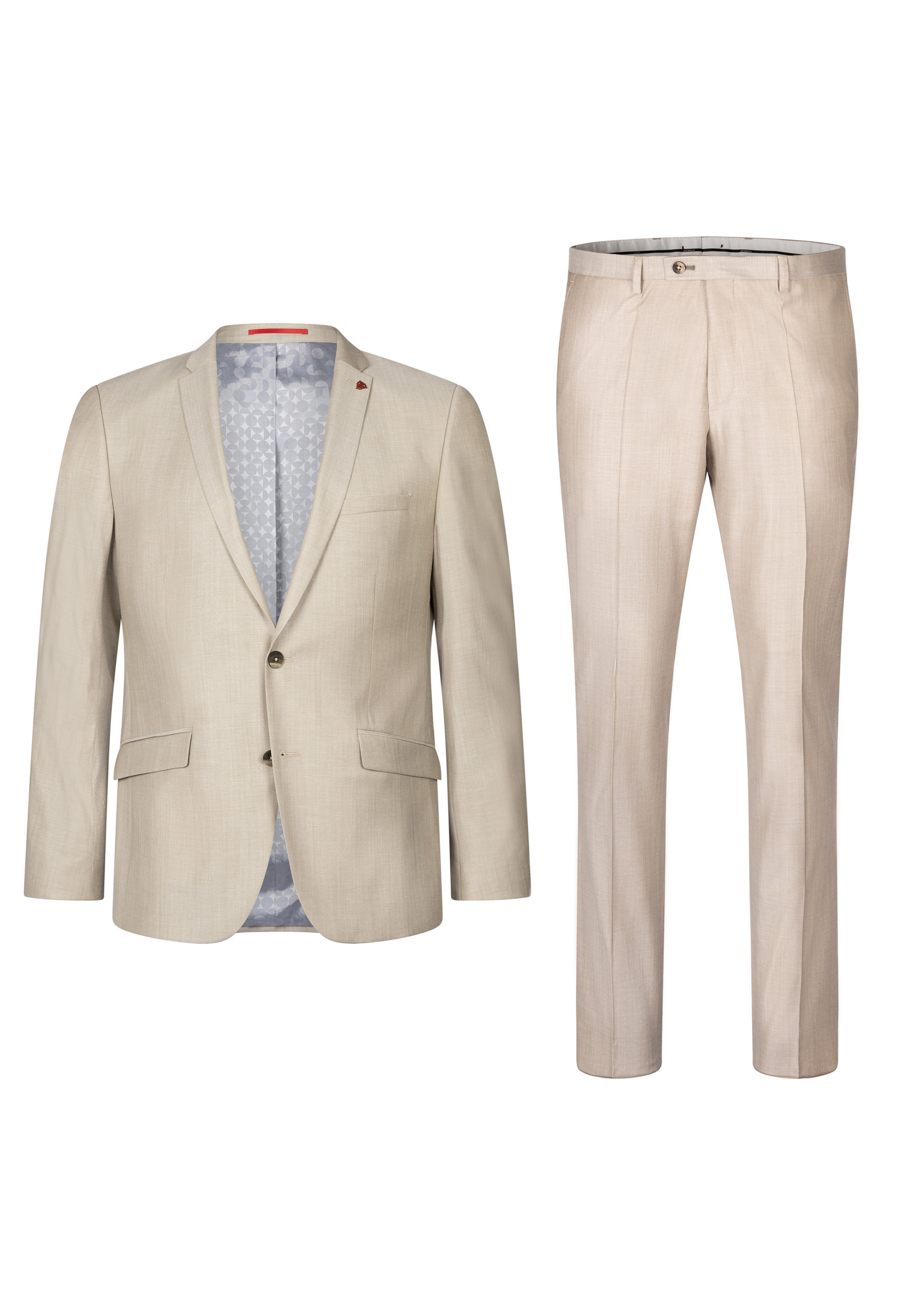 ROY ROBSON Slimfit Modischer Anzug Im Slim Fit in Beige: Vorderseite