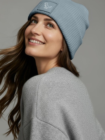 Neverless Beanie 'Polygon T-Rex' in Blue