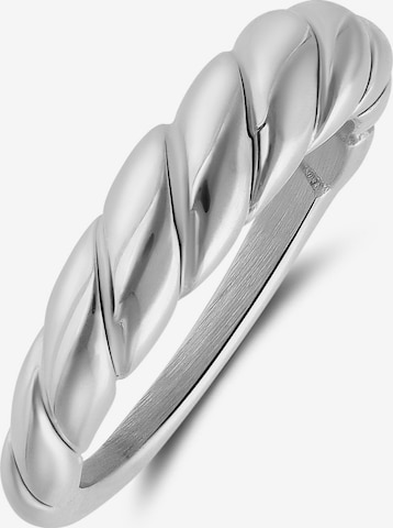 Lucardi Ring 'Glitzerndes Basic' in Zilver: voorkant
