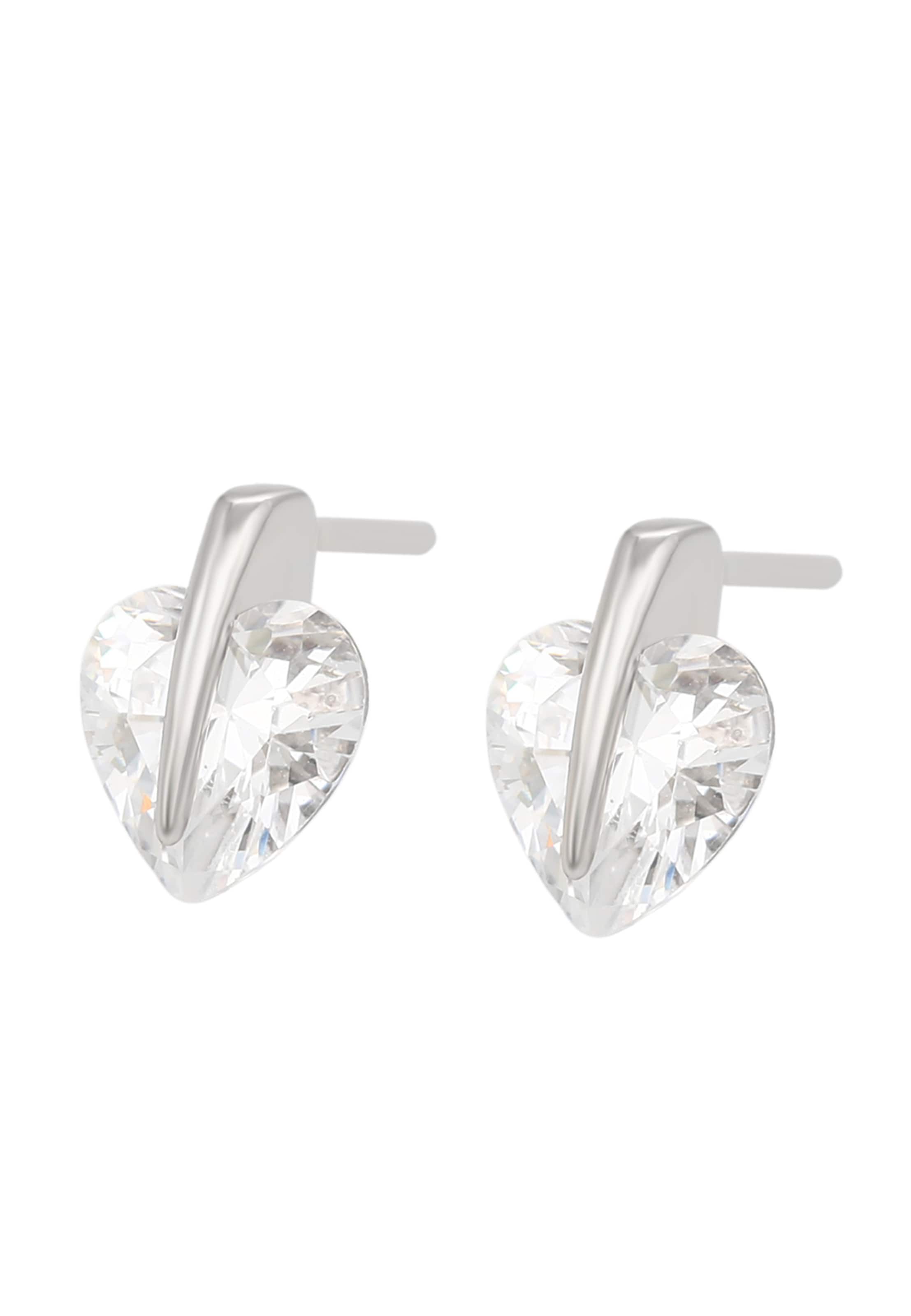 Gaya Earrings in Silver: front