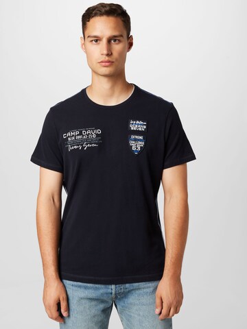 CAMP DAVID Shirt 'Ocean´s Seven I' in Blauw: voorkant