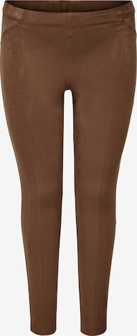 ONLY Carmakoma Slim fit Leggings 'Jennie' in Brown: front