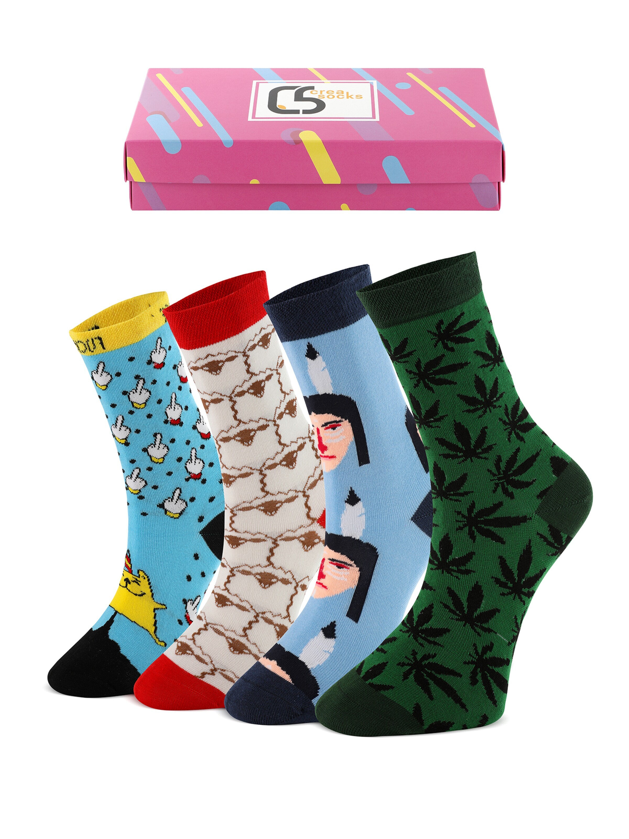 Crea Socks Socken 'Bunt'‌‌‌‌‌‌‌‌‌‌ in Mischfarben: Vorderseite