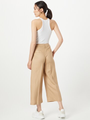 TAIFUN - Pierna ancha Pantalón de pinzas en beige