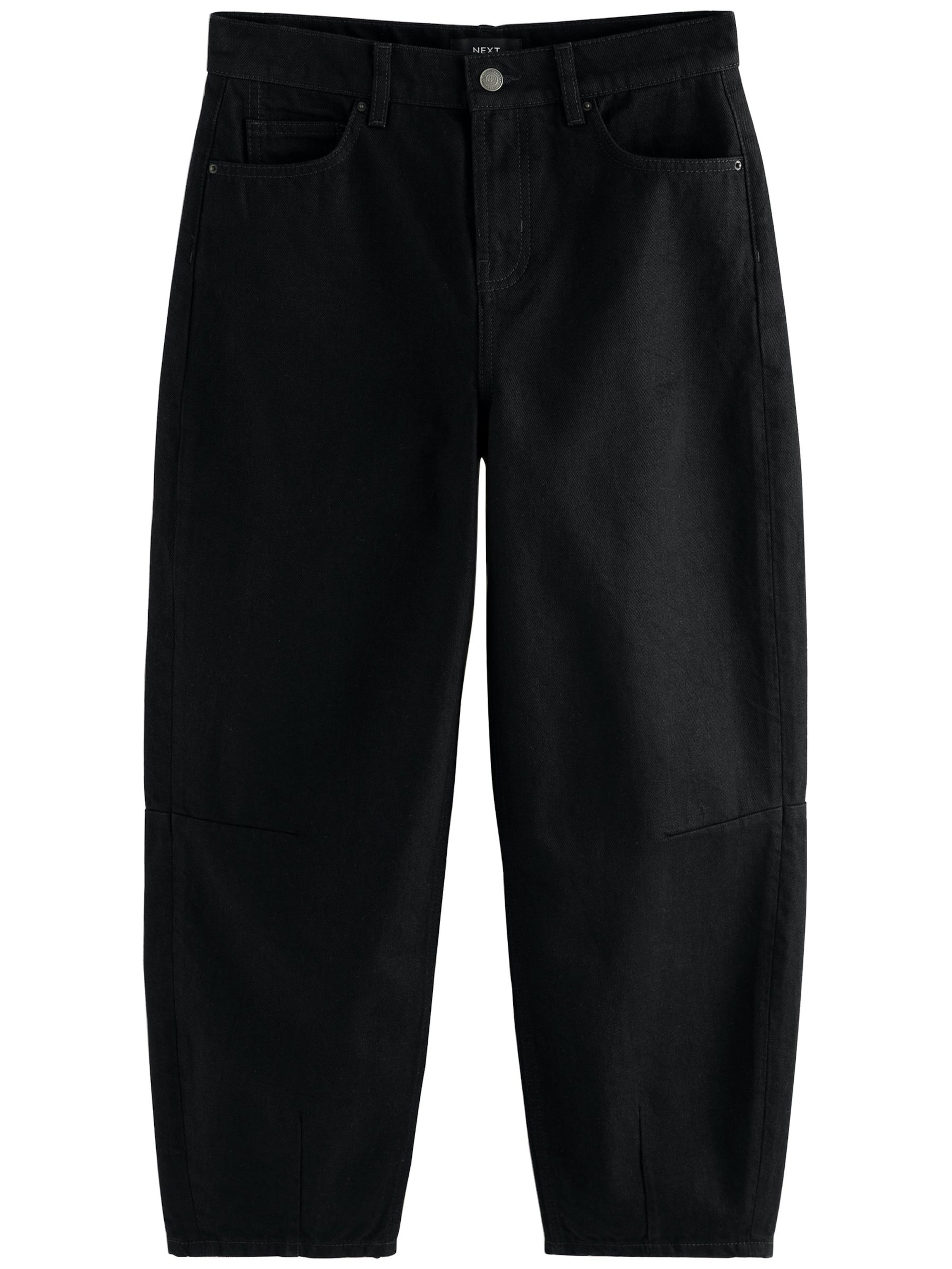 Next - Folgado Calças de ganga em preto: frente