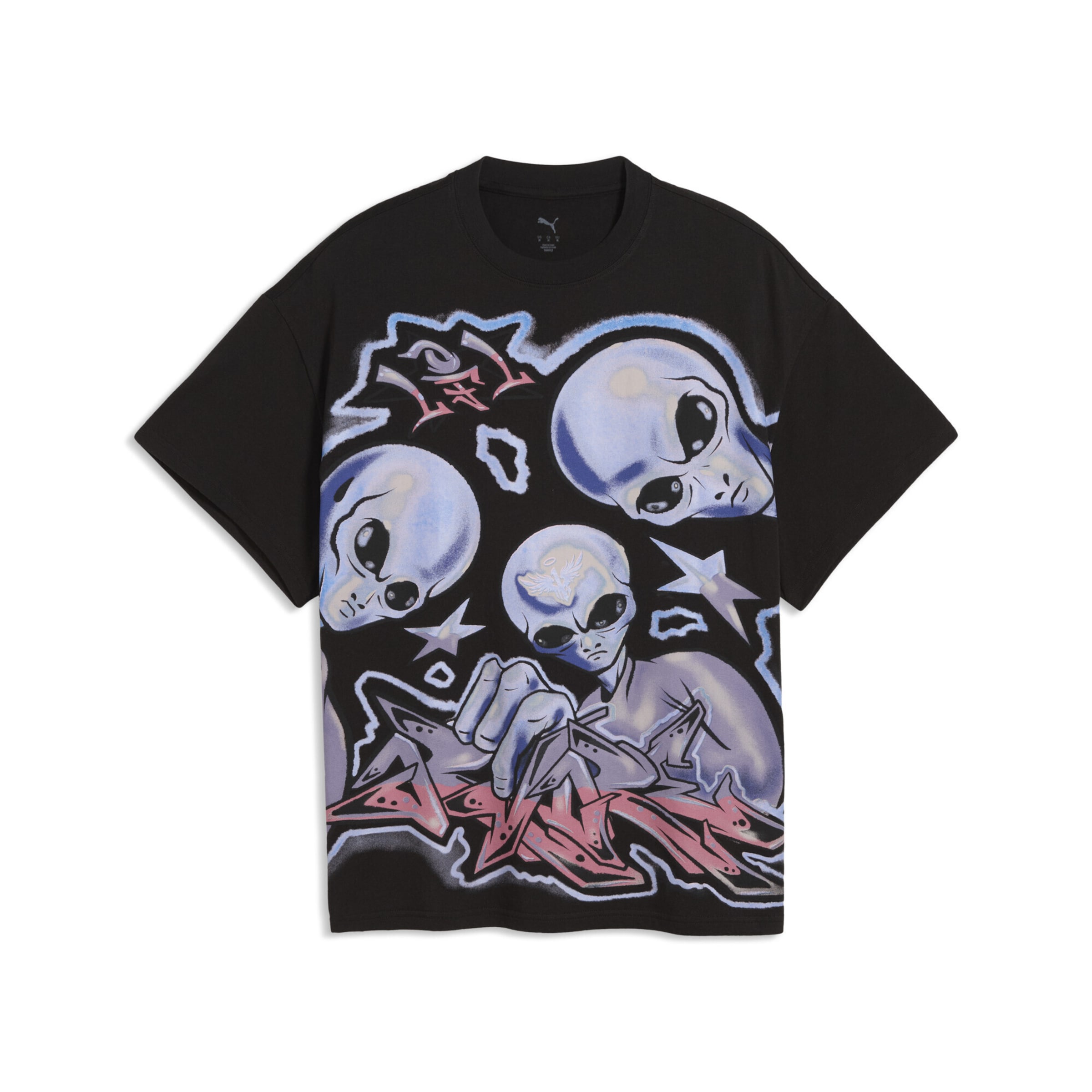 PUMA Shirt 'Melo Asteriks' in Black: front