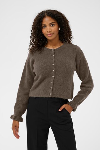 Cardigan 'KACourson' Kaffe en marron : devant