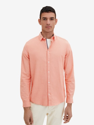 TOM TAILOR Regular fit Button Up Shirt in Orange