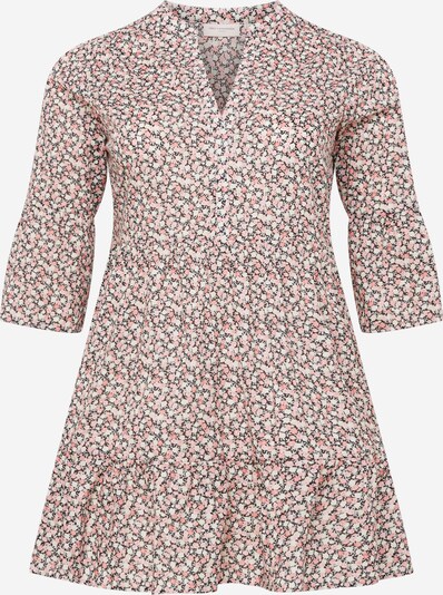 ONLY Carmakoma Robe 'Lassi' en rouge pastel / noir / blanc, Vue avec produit