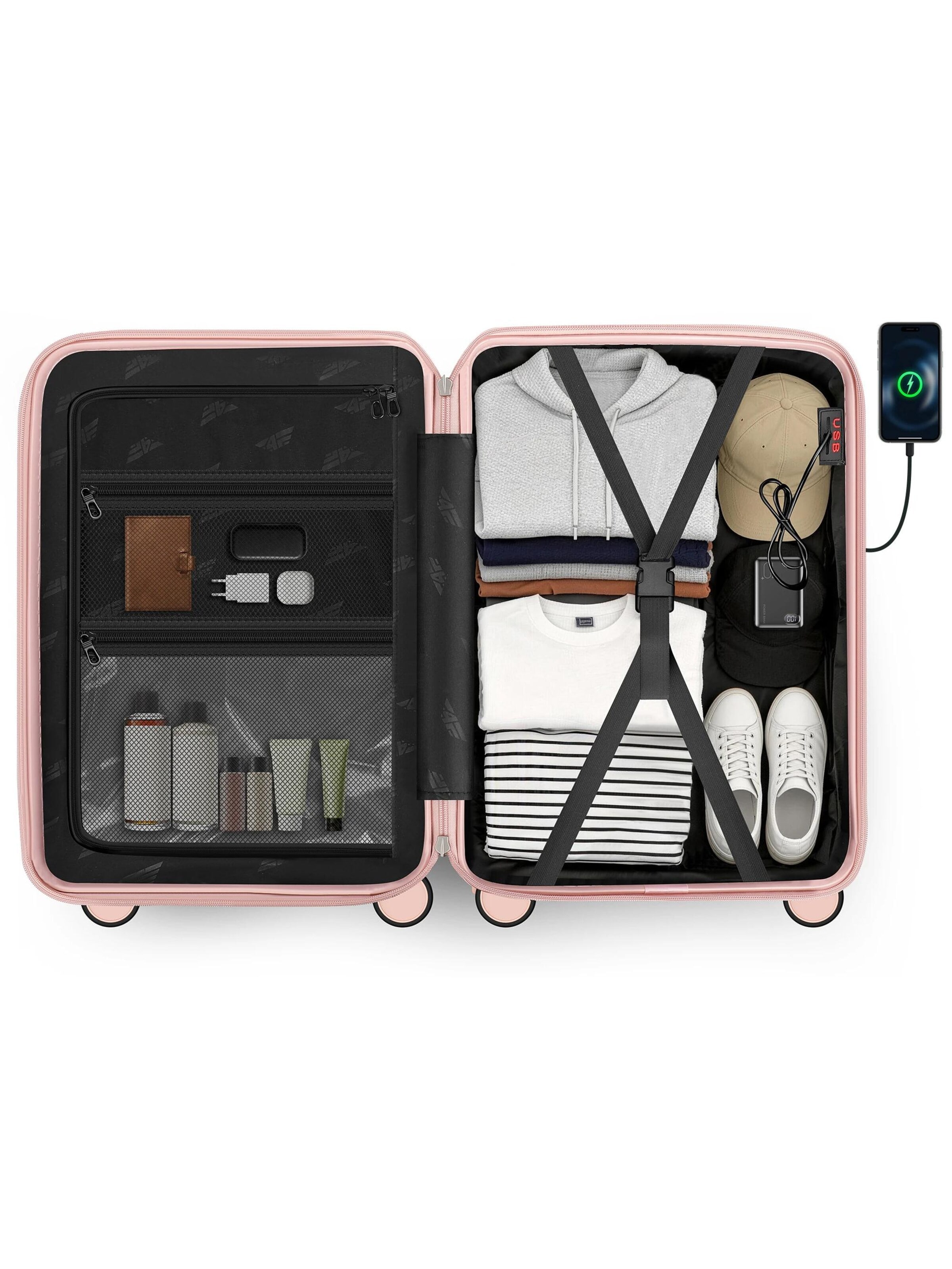 4FLY Suitcase Set in Pink