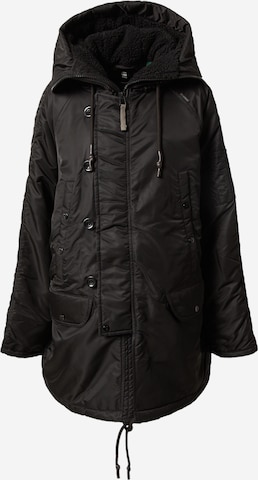 G-Star RAW Winterparka in Zwart: voorkant