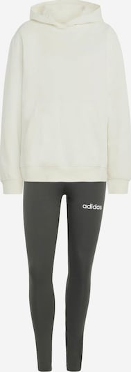 XS dydžio Treniruočių kostiumas 'Leisure' iš ADIDAS SPORTSWEAR, spalva – antracito spalva / balta, Prekių apžvalga