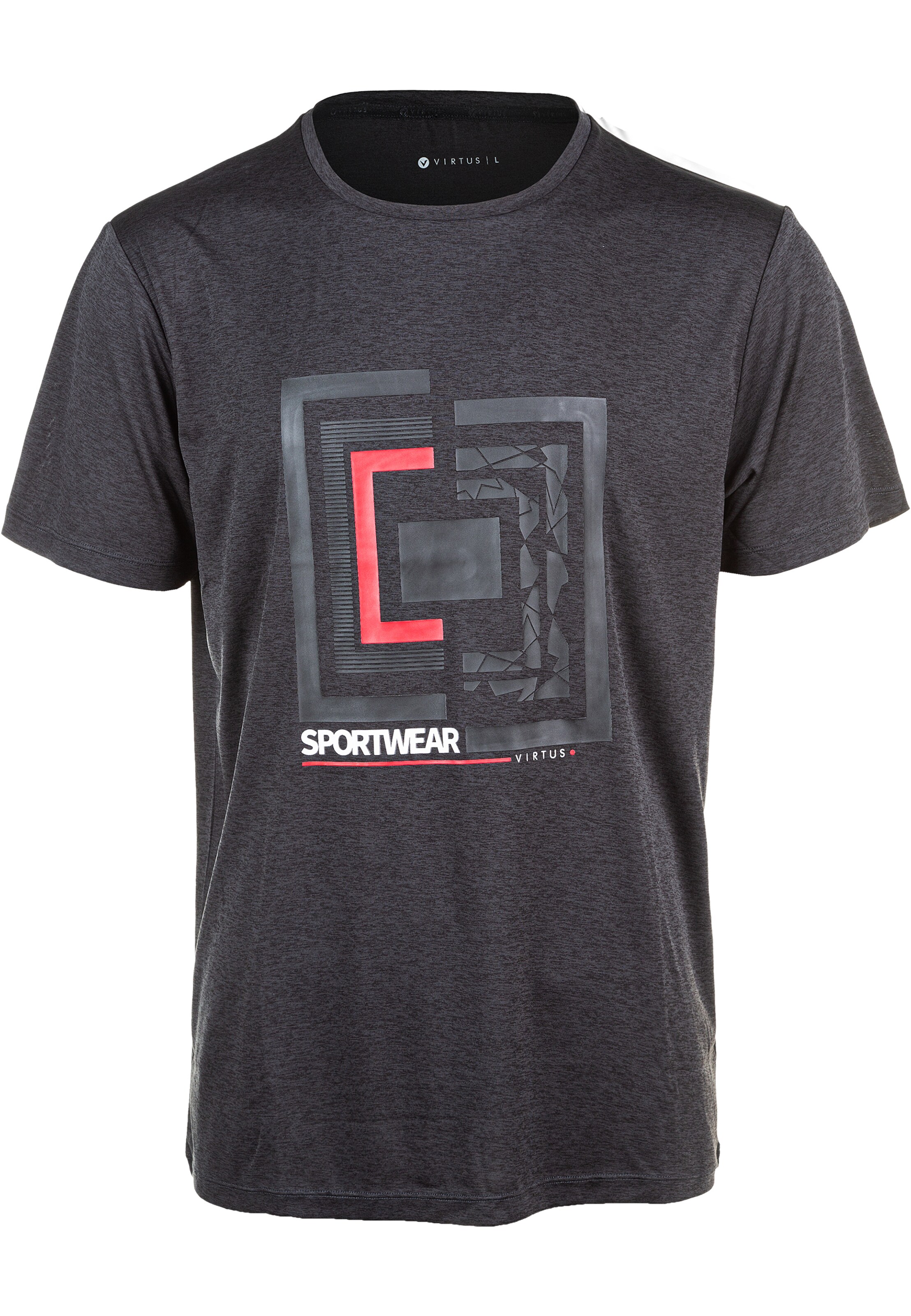 Virtus Shirt 'Utert' in Red / Mottled black / White, Item view