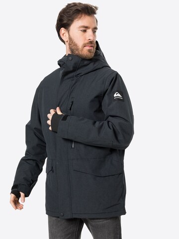 QUIKSILVER Regular fit Athletic Jacket 'Mission Solid' in Black: front