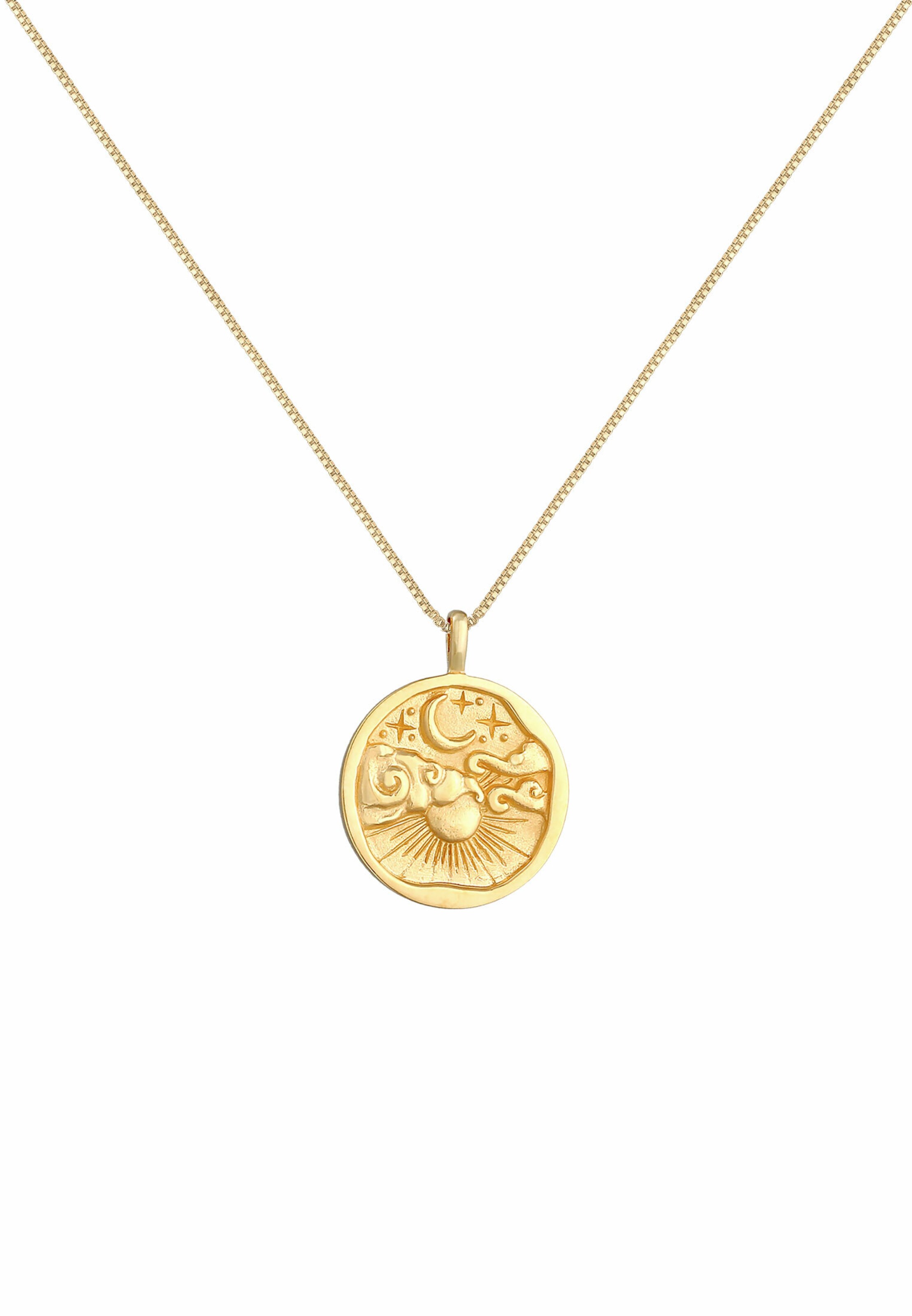 ELLI Halskette 'Astro' in Gold: Vorderseite