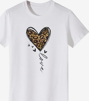 T-shirt 'Women's Short Sleeve Shirt Summer Tops' LapaPlus en blanc : devant