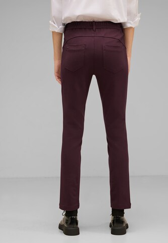 STREET ONE Slim fit Pants in Purple