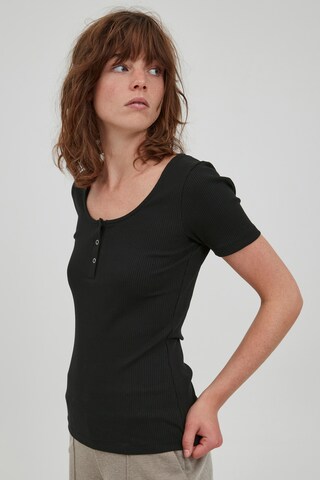 ICHI - Camiseta en negro: frente