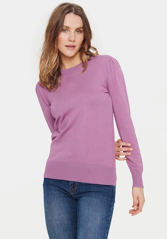SAINT TROPEZ Sweater in Purple: front