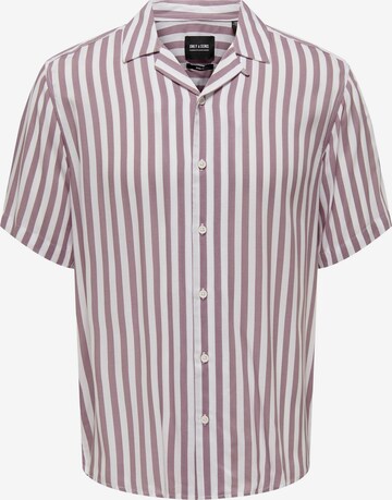 Chemise 'Wayne' Only & Sons en violet : devant