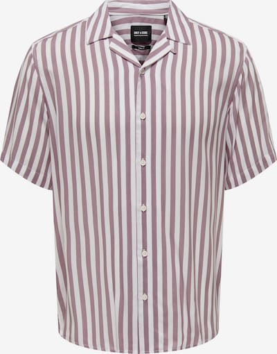 Only & Sons Overhemd 'WAYNE' in de kleur Mauve / Wit, Productweergave