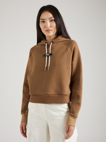 BOSS Sweatshirt 'EREST ALICA' in Brown: front