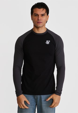 Maglietta di SikSilk in nero: frontale