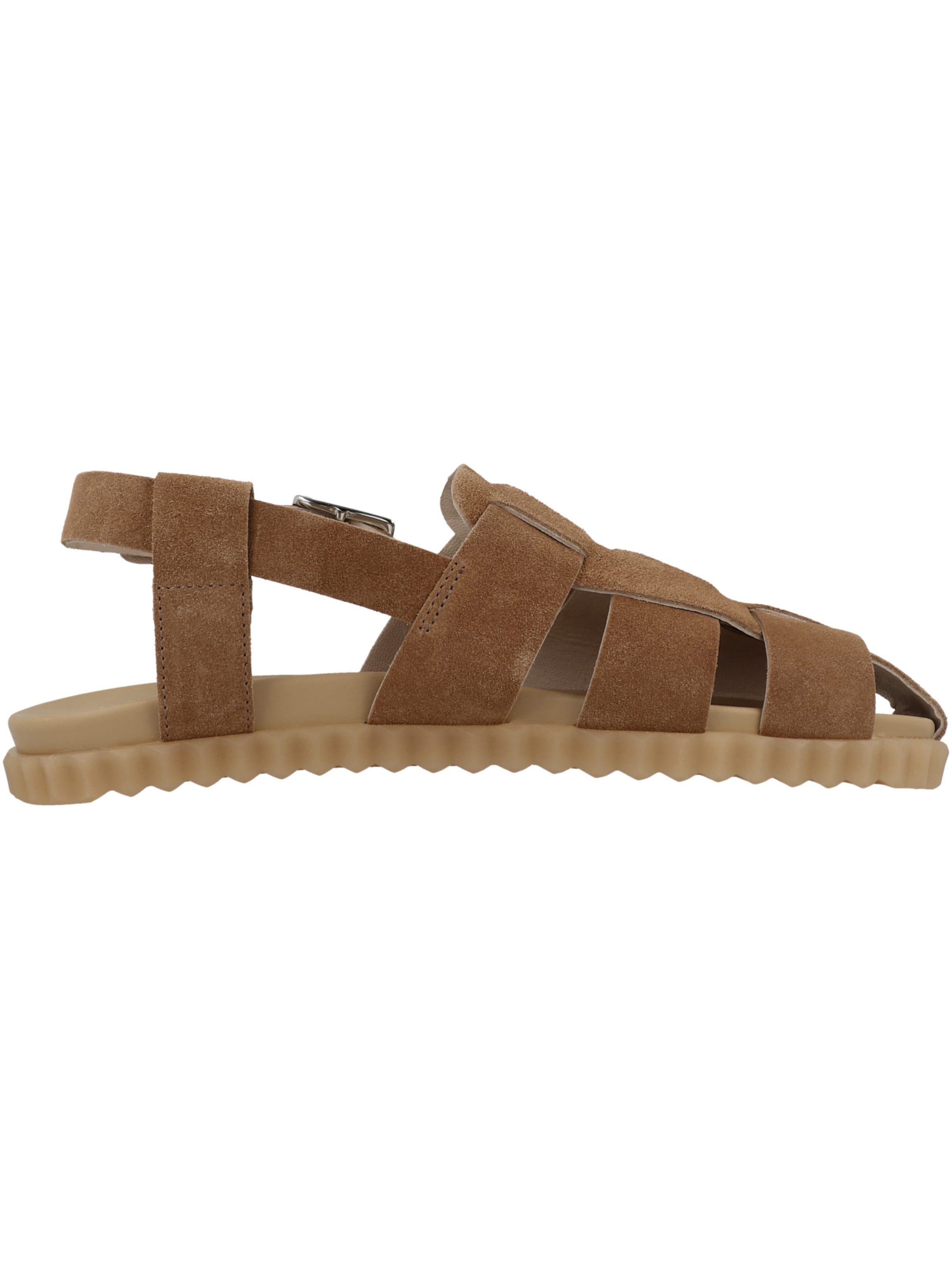 Sandales à lanières ' ALICE ' Voile blanche en marron