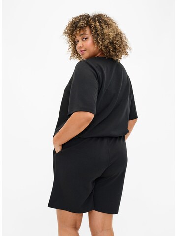 Zizzi Regular Pyjamabroek 'Malisa' in Zwart
