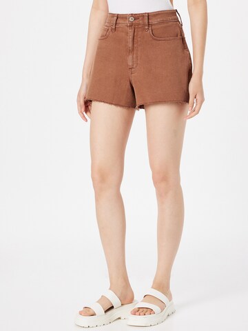 Regular Pantalon HOLLISTER en marron : devant