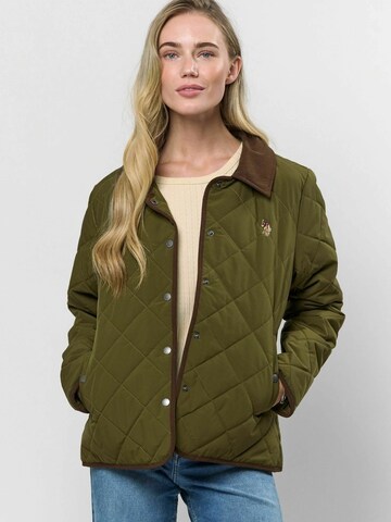 U.S. POLO ASSN. Přechodná bunda 'Melou' – zelená: přední strana