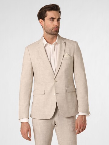 Finshley & Harding London Slim fit Suit Jacket 'Brixdon' in Beige: front