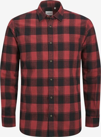 JACK & JONES Button Up Shirt in Red: front