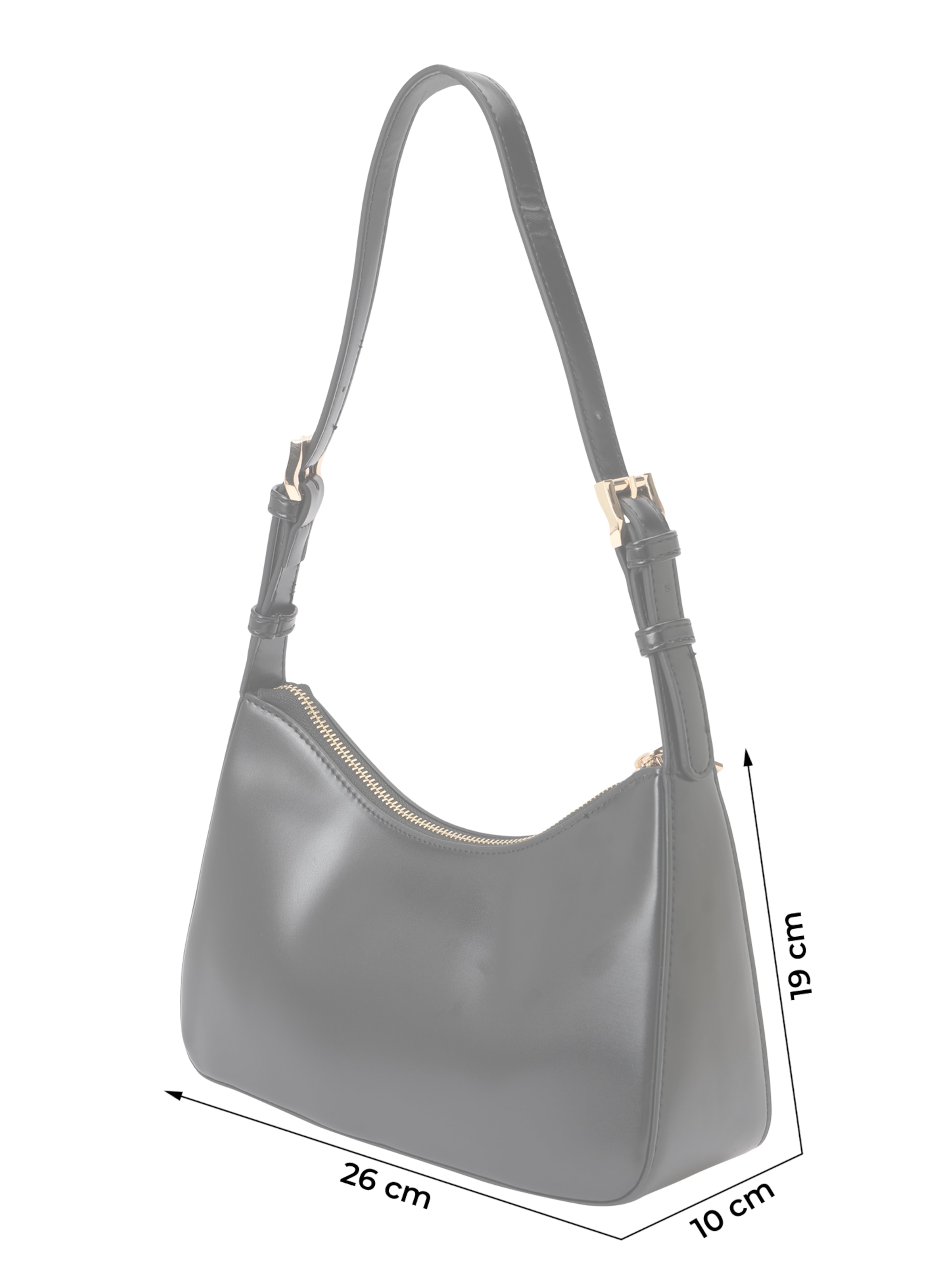 Seidenfelt Axelremsväska 'Arvaja' i svart