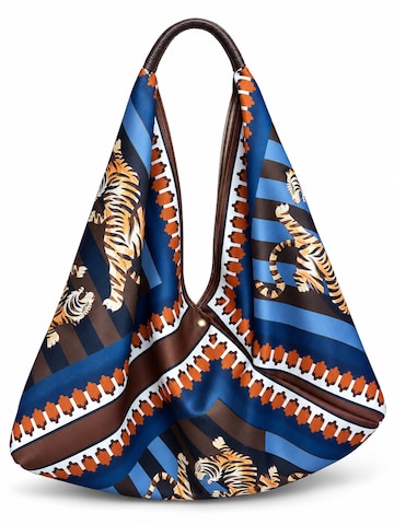 COLLEZIONE ALESSANDRO Shoulder Bag 'Sacca Tigri' in Blue: front
