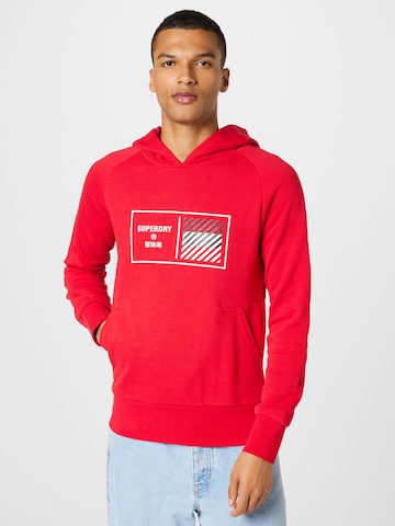 Superdry Athletic Sweatshirt in Red: front