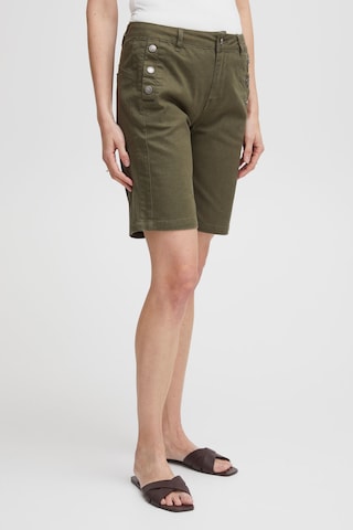 Fransa Regular Pants 'lomax' in Green: front