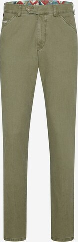 MEYER Slim fit Chino Pants 'Chicago' in Green: front