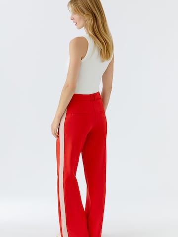 OUI Loose fit Pleat-front trousers in Red