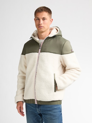 Petrol Industries Fleece jas in Groen: voorkant