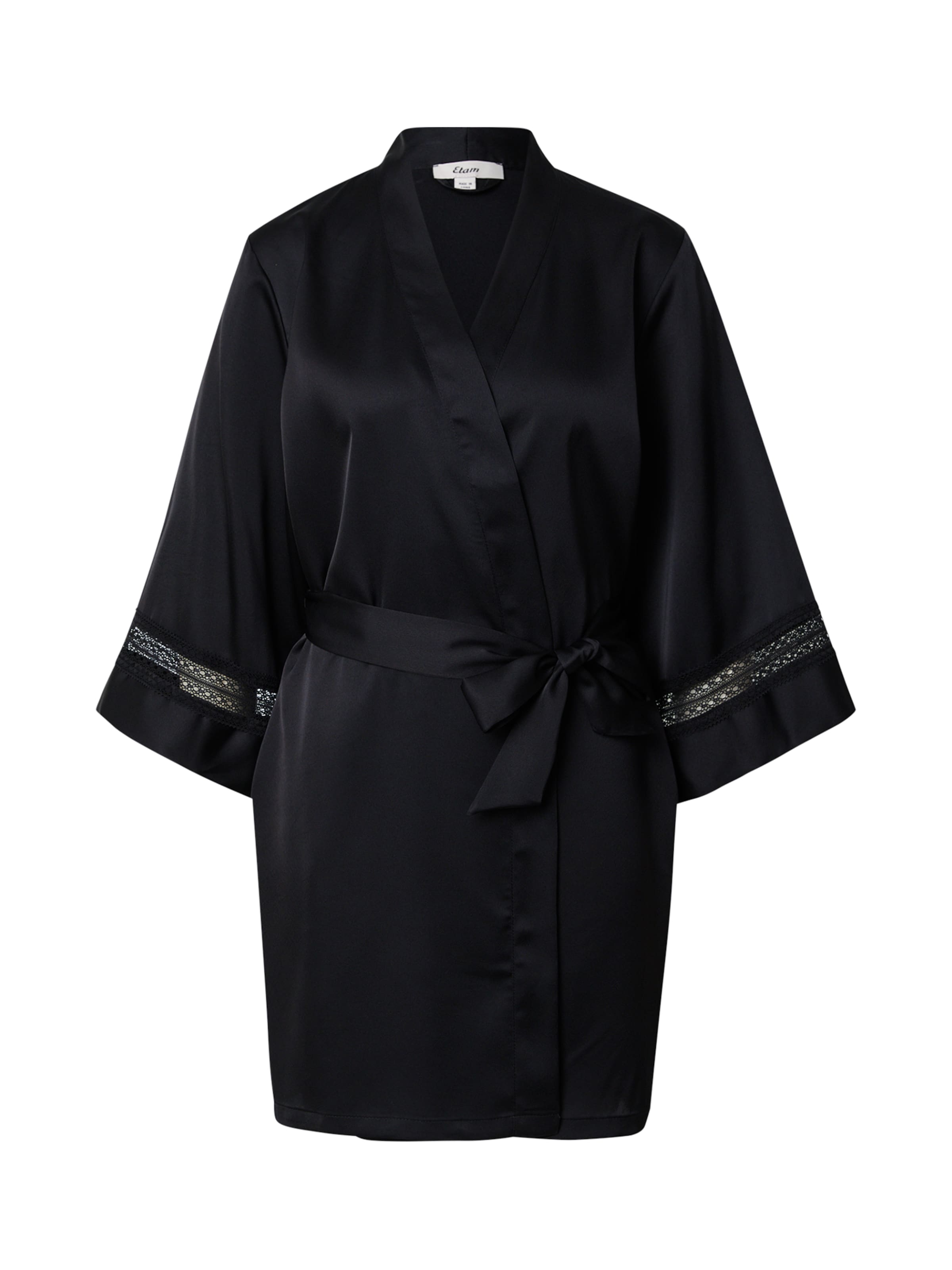 ETAM Hommikumantel 'Feeling', värv must: eest vaates