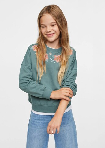 MANGO KIDS Sweatshirt 'Jardin' in Green: front