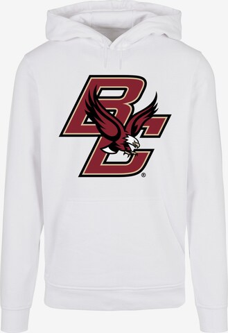 Sweat-shirt 'Boston College - Eagle' Merchcode en blanc : devant