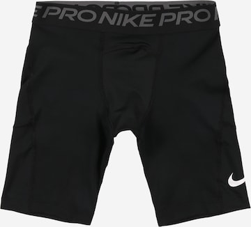 Lenjerie sport de la NIKE pe negru: față