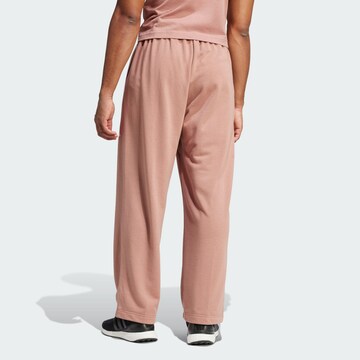 ADIDAS SPORTSWEAR Широка кройка Спортен панталон 'Essentials' в розово