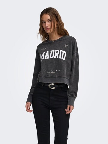 ONLY Sweatshirt in Zwart: voorkant
