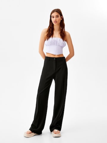 Bershka Regular Hose in Schwarz