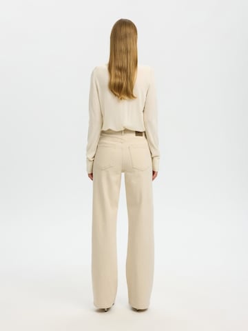 smėlio SELECTED Plačios klešnės Džinsai 'SLFBEA-KORI'