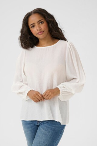 KAFFE CURVE Blouse 'Viva' in Wit: voorkant
