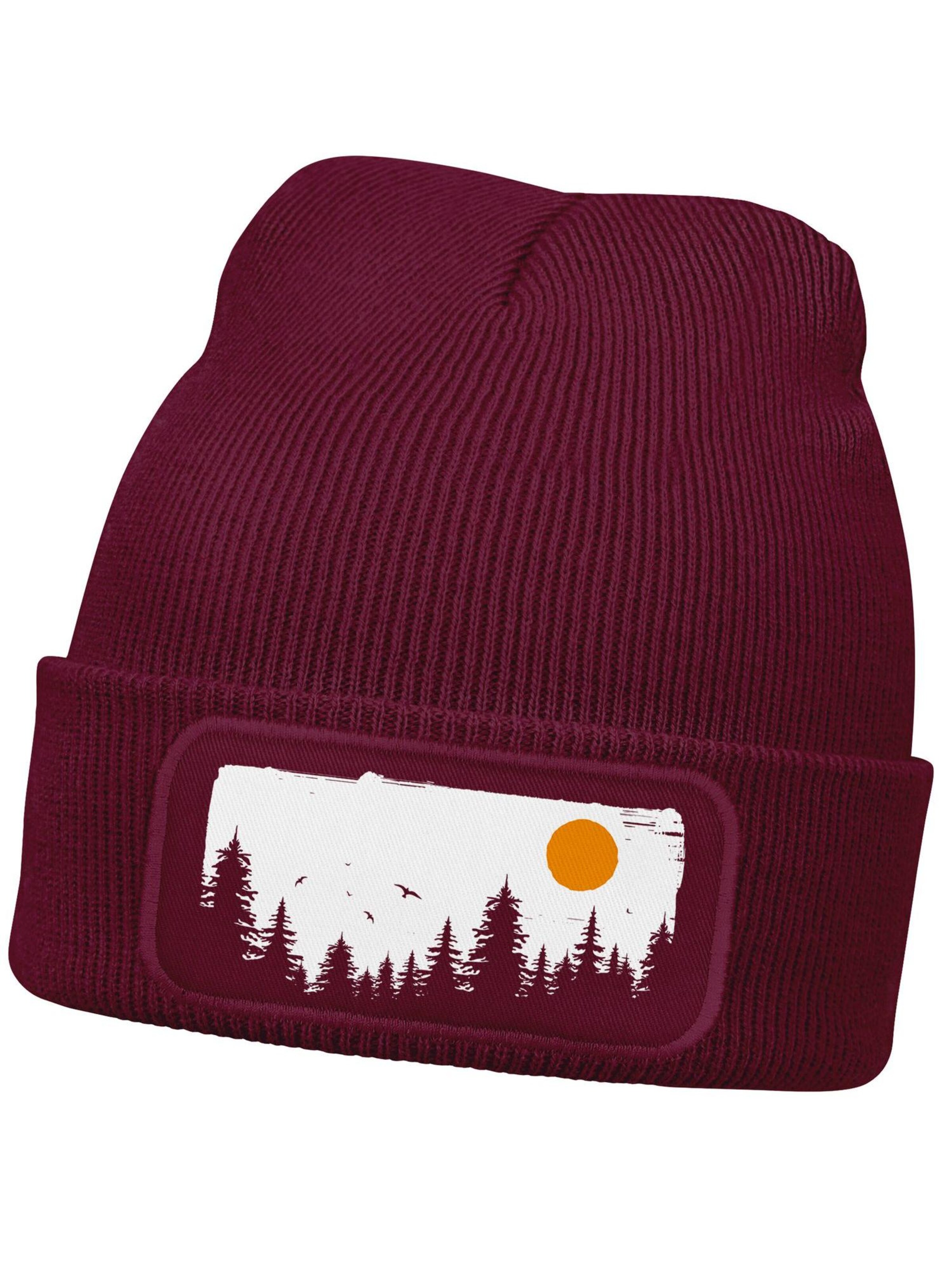 Neverless Beanie 'Braumkette' in Red: front